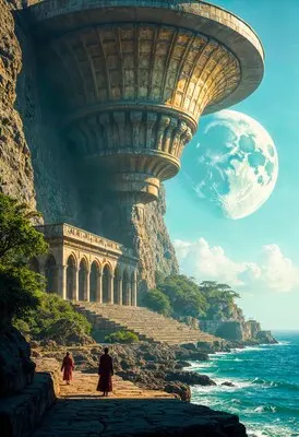 Spectacular sci-fi landscape