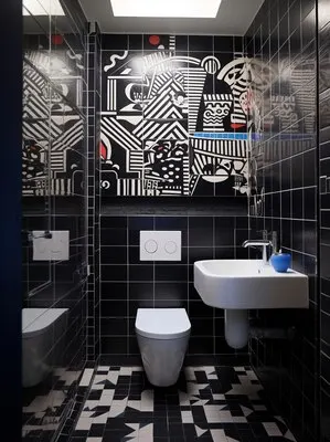 Small bathroom with modern style ai generated