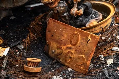 Vehicle piececs russian's war in ukraine