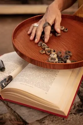Numerology concept with pebbles