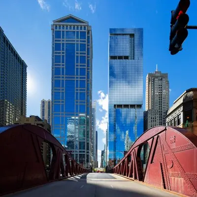 Chicago downtown bridge and buiding, USA