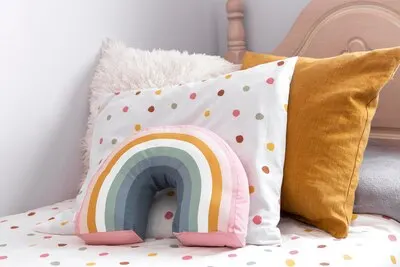 Interior of kids room decoration with pillows