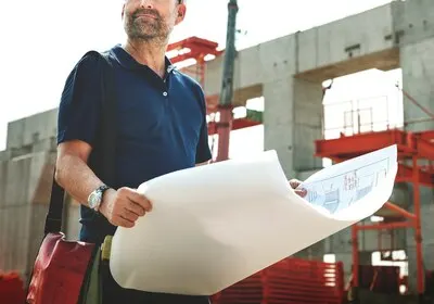Site engineer on a construction site