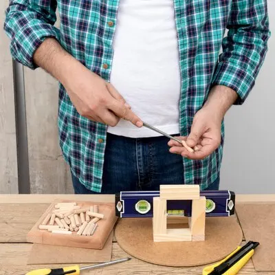 Front view carpenter working
