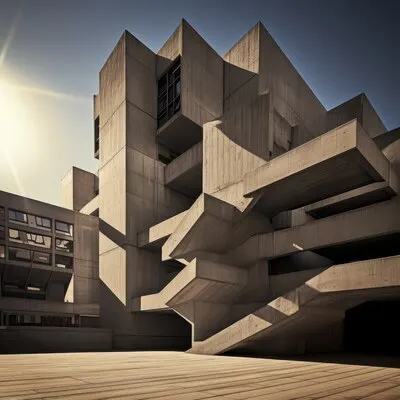 Neo-brutalism inspired building