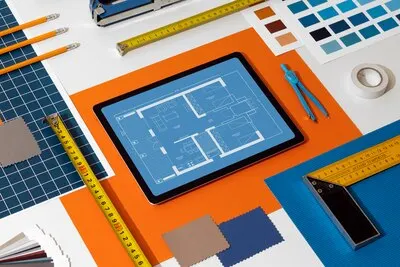 High angle measuring  tools on desk