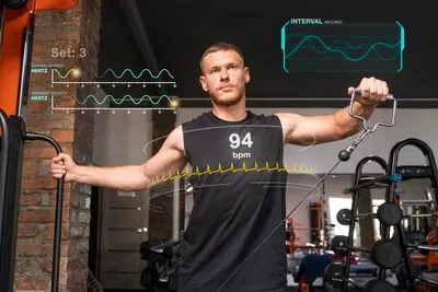 Data and stats around person doing physical activity