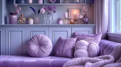 Digital lavender interior design