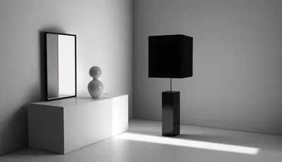 Modern empty room with clean design and decoration generative AI