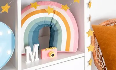 Interior of kids room decoration with toys