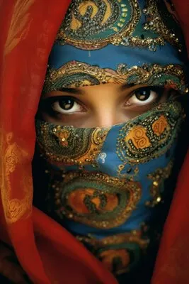 Front view  beautiful woman posing