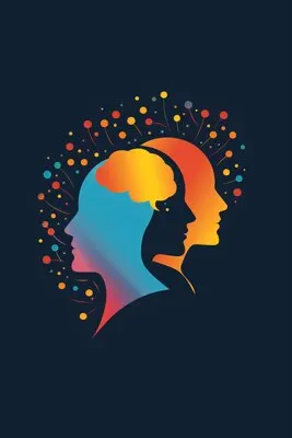 Digital art style mental health day awareness illustration