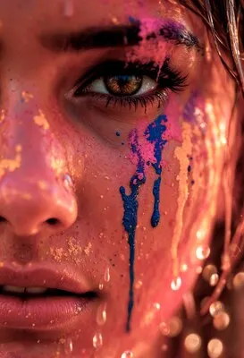 Colorful celebration of holi festival