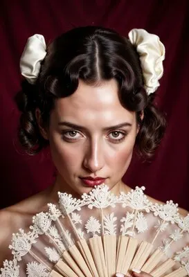 Rococo style photography  beautiful woman