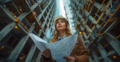 Woman working as an engineer