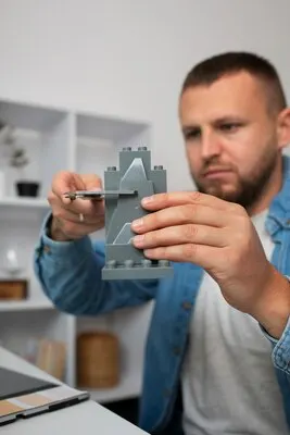 Lifestyle of designer using a 3d printer