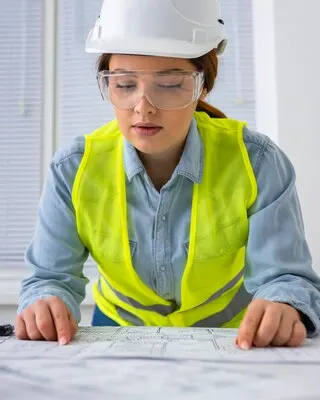 Woman working as engineer