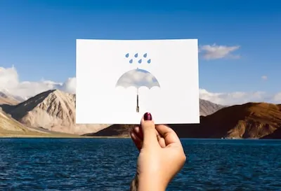 Rainy season perforated paper umbrella
