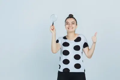 Expressive young woman posing