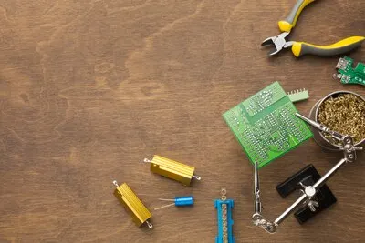 Top view circuit board repair