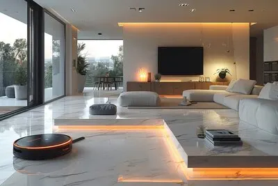 Neon robot vacuum cleaner