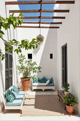 Beautiful  santorini garden