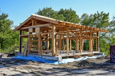 View of modern construction site