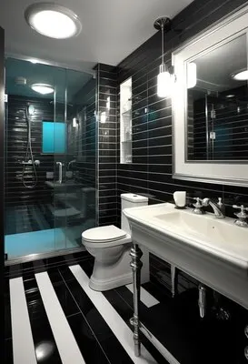 Small bathroom with modern style ai generated