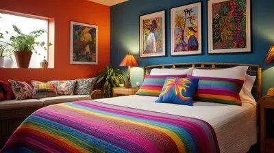 Interior decoration inspired by mexican folklore