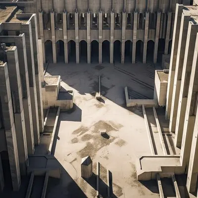 Neo-brutalism inspired building