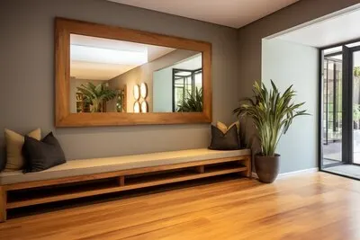 Modern styled small entryway