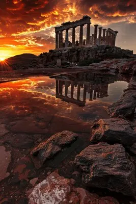 Temple architecture from ancient greek civilization
