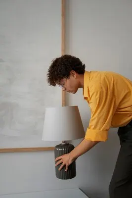 Interior designer working out of the office