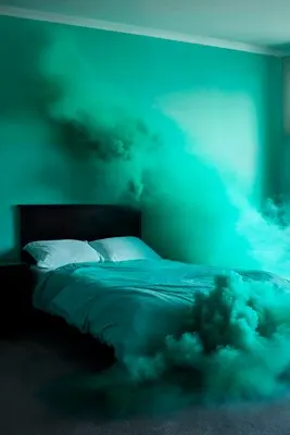 Photorealistic colorful smoke