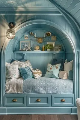 Soft pastel hues room for kids