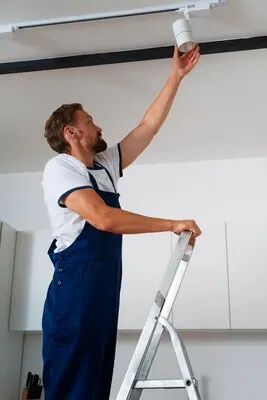 Plumbing professional doing his job
