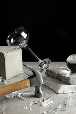 Construction hammer indoors still life