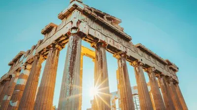 Temple architecture from ancient greek civilization