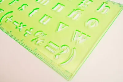 Close-up of colorful stencil ruler