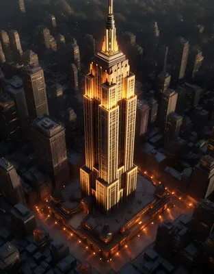 Empire state building at night time