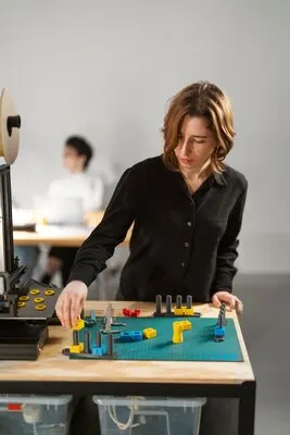 Designer working on 3d model