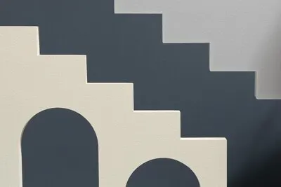 Arrangement of abstract 3d design elements