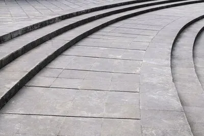 Outdoors cobblestone texture with stairs