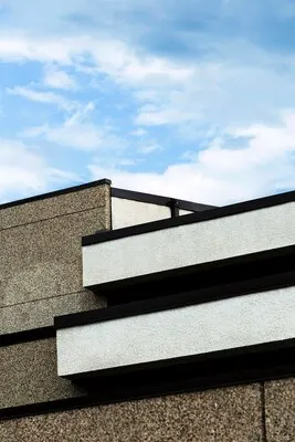 Close-up stone building design