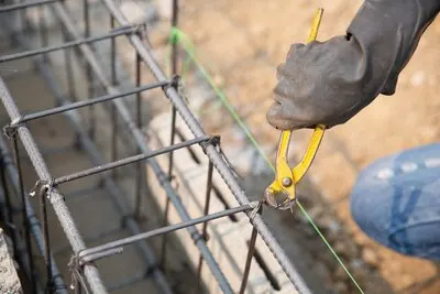 steel bar on site of construction
