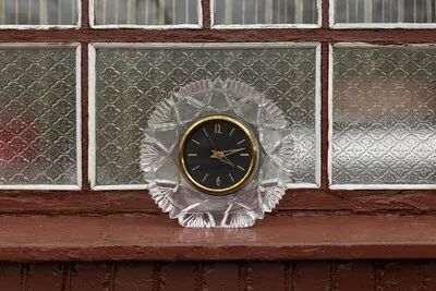 Circular clock indoors still life