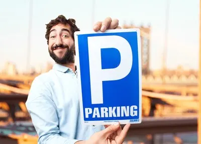 young businessman happy expression