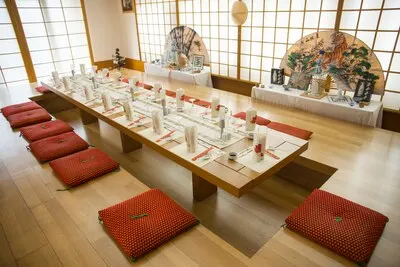 Japanese restaurant prepared for dinner