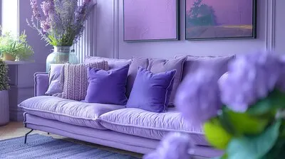 Digital lavender style interior design