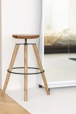 Stylish wooden chair in the interior of the room Interior and style concept